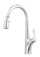 Single Lever Handle Pull-Down Kitchen Faucet in Stainless Steel