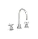 California Faucets Satin Nickel Widespread Bathroom Sink Faucet with Double Cross Handle 