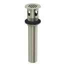 Grid Strainer Assembly with Overflow in Brushed Nickel
