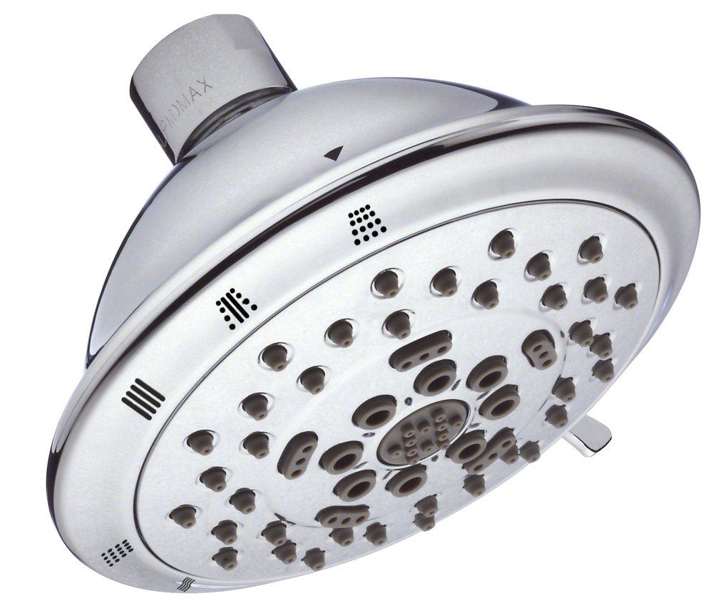 Gerber Plumbing Polished Chrome Multi Function Massage, Wide, Centerjet, Aerated and Wide/Centerjet Showerhead 