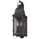 2-Light Incandescent Exterior Wall Sconce in Aged Pewter