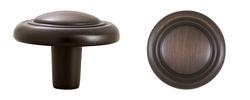 1-1/8 in. Zinc Cabinet Knob in Brushed Oil Rubbed Bronze