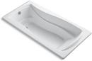 72 x 36 in. Drop-In Bathtub with Reversible Drain in White