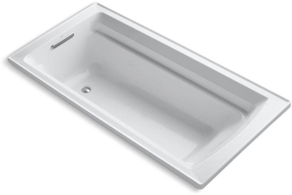 KOHLER White 72 x 36 in. Drop-In Bathtub with Reversible Drain 