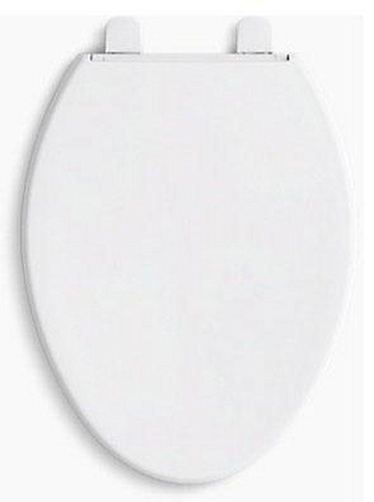 KOHLER White Elongated Closed Front Quiet-Close Toilet Seat 