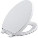 KOHLER White Elongated Closed Front Quiet-Close Toilet Seat 