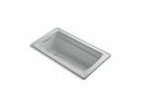 KOHLER Ice&trade; Grey 60 x 32 in. Drop-In Bathtub with Reversible Drain 
