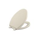 Elongated Closed Front Quiet-Close Toilet Seat in Almond