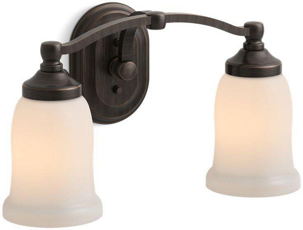 KOHLER Oil Rubbed Bronze 8-11/16 in. 100W 2-Light Vanity Light 