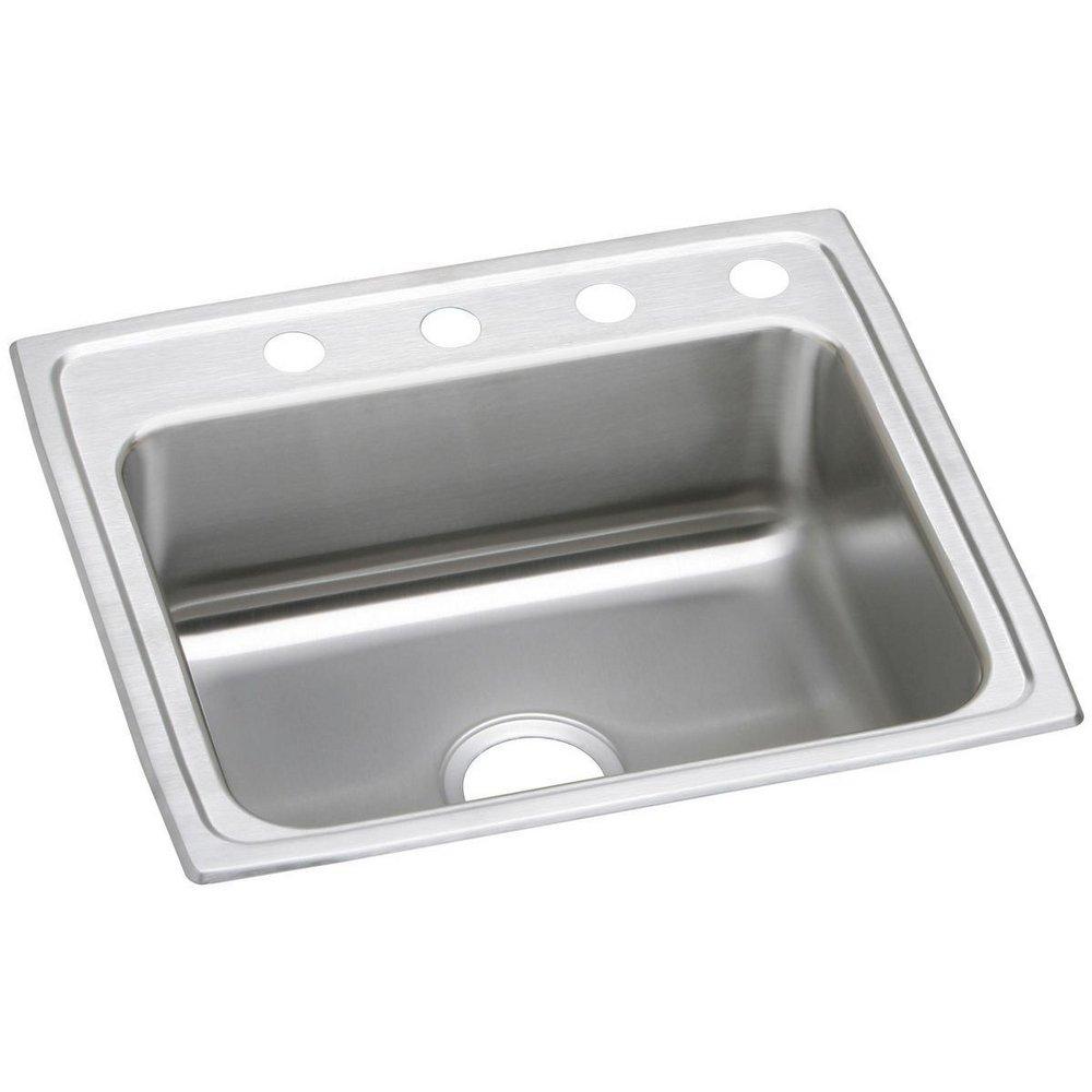 Elkay Brushed Satin 25 x 22 in. Stainless Steel Single Bowl Drop-in Kitchen Sink in Brushed Satin 