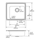 Elkay Brushed Satin 25 x 22 in. Stainless Steel Single Bowl Drop-in Kitchen Sink in Brushed Satin 