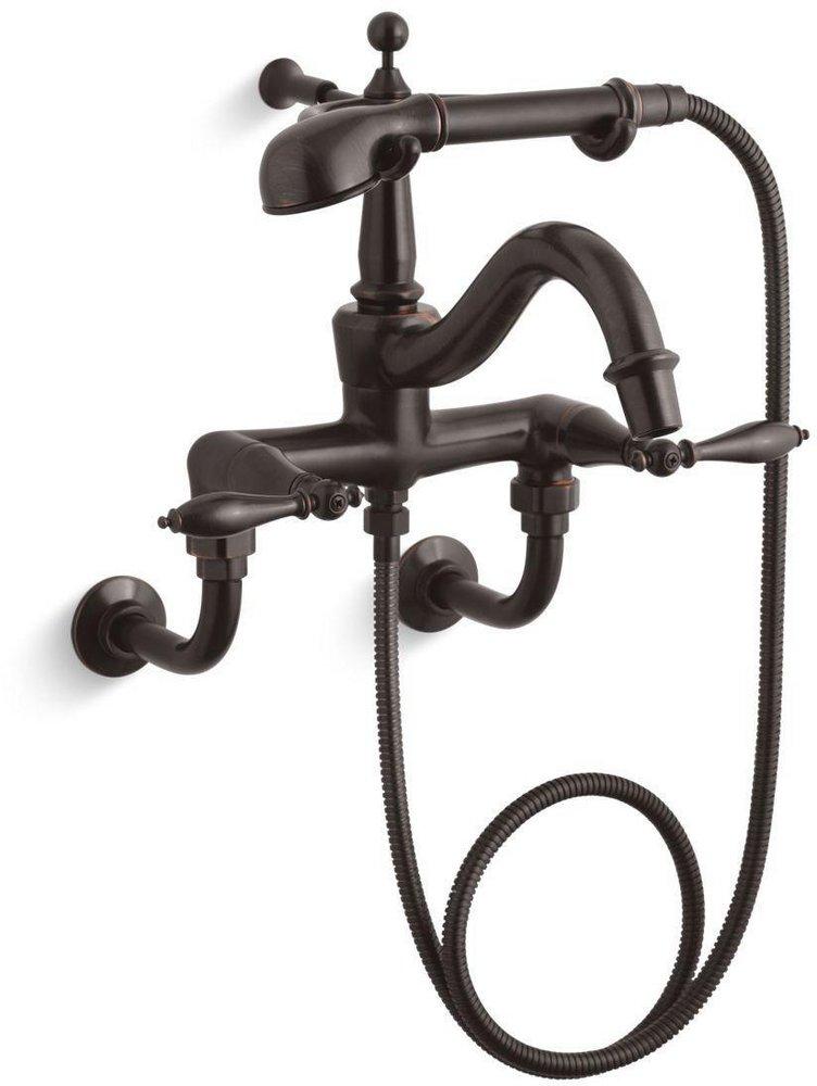 KOHLER Oil Rubbed Bronze Two Handle Wall Mount Filler 