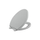 Elongated Closed Front Quiet-Close Toilet Seat in Ice Grey