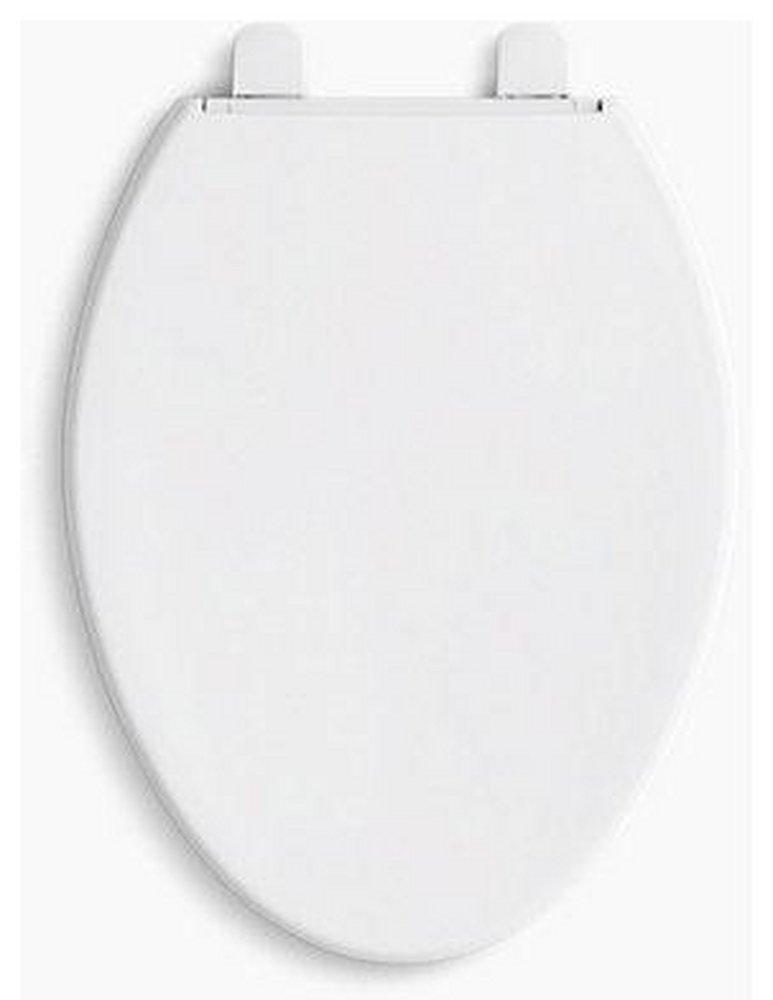KOHLER Biscuit Elongated Closed Front Quiet-Close Toilet Seat 