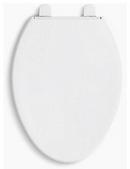 KOHLER Biscuit Elongated Closed Front Quiet-Close Toilet Seat 