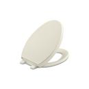 Elongated Closed Front Quiet-Close Toilet Seat in Biscuit