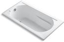 60 x 32 in. Drop-In Bathtub with Reversible Drain in White