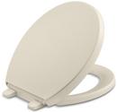 Round Closed Front Toilet Seat with Cover in Almond