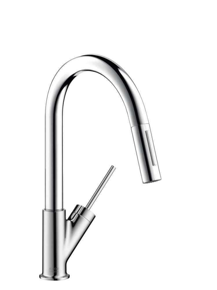 AXOR Polished Chrome Single Handle Pull Down Kitchen Faucet 