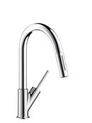 AXOR Polished Chrome Single Handle Pull Down Kitchen Faucet 