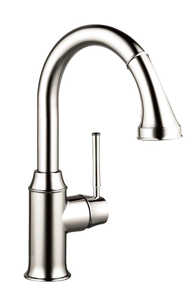 Hansgrohe Polished Nickel Single Handle Pull Down Kitchen Faucet 