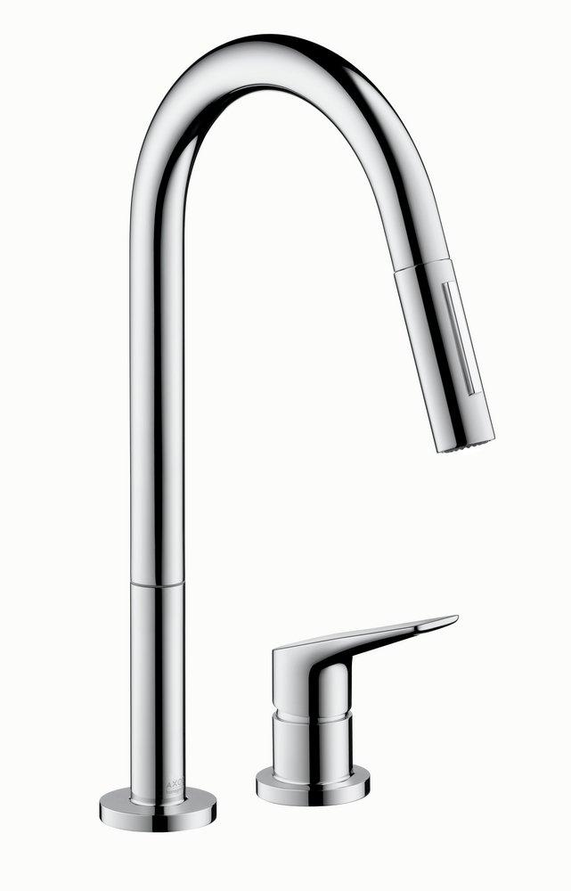 AXOR Polished Chrome Single Handle Pull Down Kitchen Faucet 