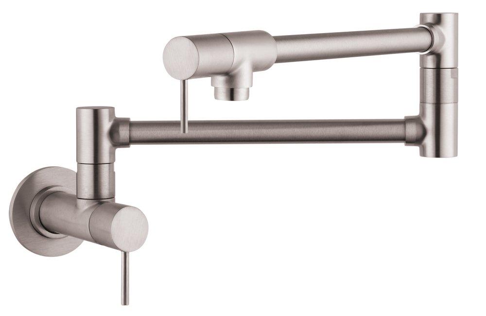 AXOR Steel Optik Single Handle Lever Handle Pot Filler 