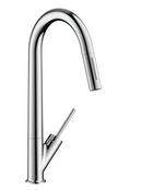 AXOR Polished Chrome Single Handle Pull Down Kitchen Faucet 