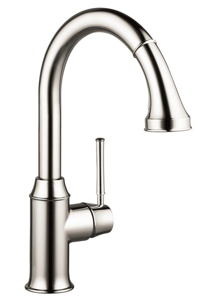 Hansgrohe Polished Nickel Single Handle Pull Down Kitchen Faucet 