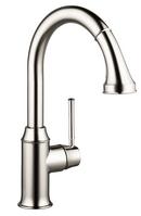 Hansgrohe Polished Nickel Single Handle Pull Down Kitchen Faucet 