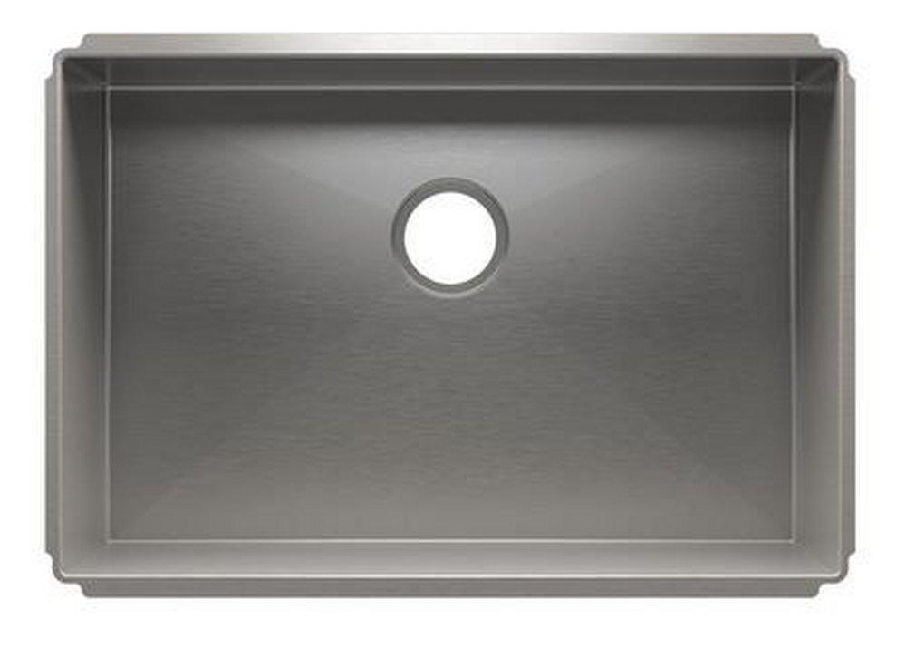 Julien Brushed Stainless Steel 31-1/2 x 19-1/2 in. 1 Hole Stainless Steel Single Bowl Undermount Kitchen Sink 