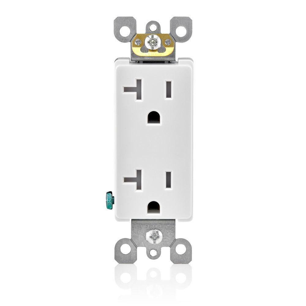 LEVITON White 20A 125V Duplex Receptacle 
