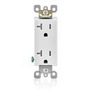LEVITON White 20A 125V Duplex Tamper-Resistant GFCI Receptacle 