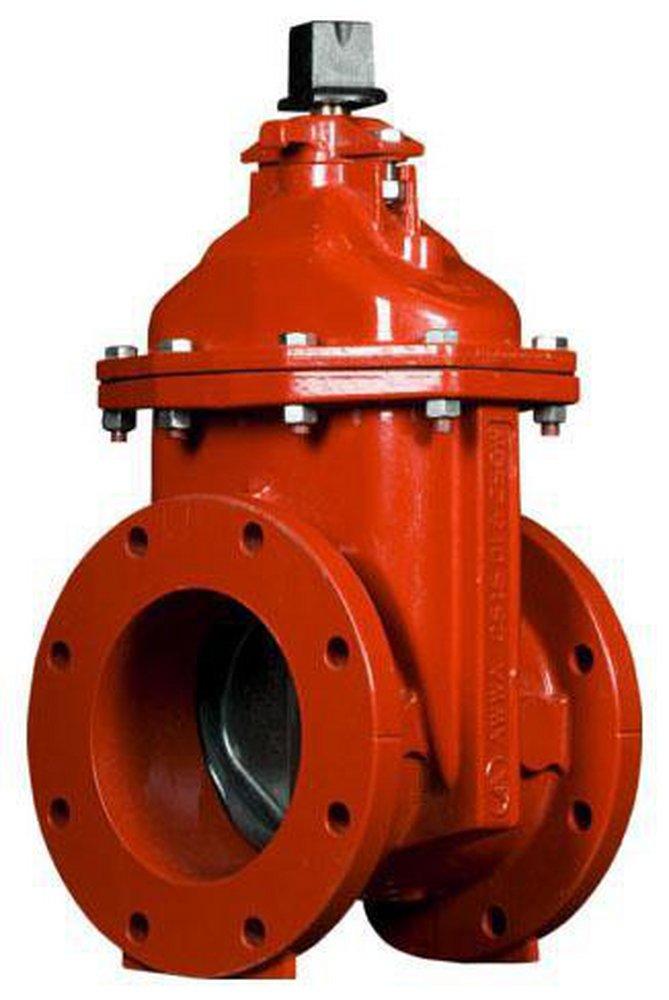 American Flow Control Flanged Ductile Iron Open Left Resilient Wedge Gate Valve 
