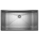 ROHL&reg; Brushed Stainless Steel 31-1/2 x 17-1/2 in. No Hole Stainless Steel Single Bowl Dual Mount Kitchen Sink 