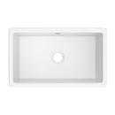 30 x 18-1/8 in. No Hole Fireclay Single Bowl Dual Mount Kitchen Sink in White