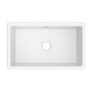 Shaws White 30 x 18-1/8 in. No Hole Fireclay Single Bowl Dual Mount Kitchen Sink 
