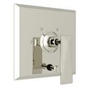 Pressure Balancing Valve Trim with Single Lever Handle and Diverter in Polished Nickel