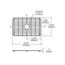 Dayton Polished Stainless Steel 22-3/4 x 14-3/4 in. Bottom Sink Grid 
