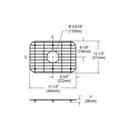 Dayton Polished Stainless Steel Rectangular Bottom Sink Grid in Polished Stainless Steel 