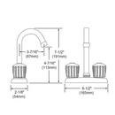 Elkay Polished Chrome Double Knob Handle Clear Crystalac Bar Faucet 