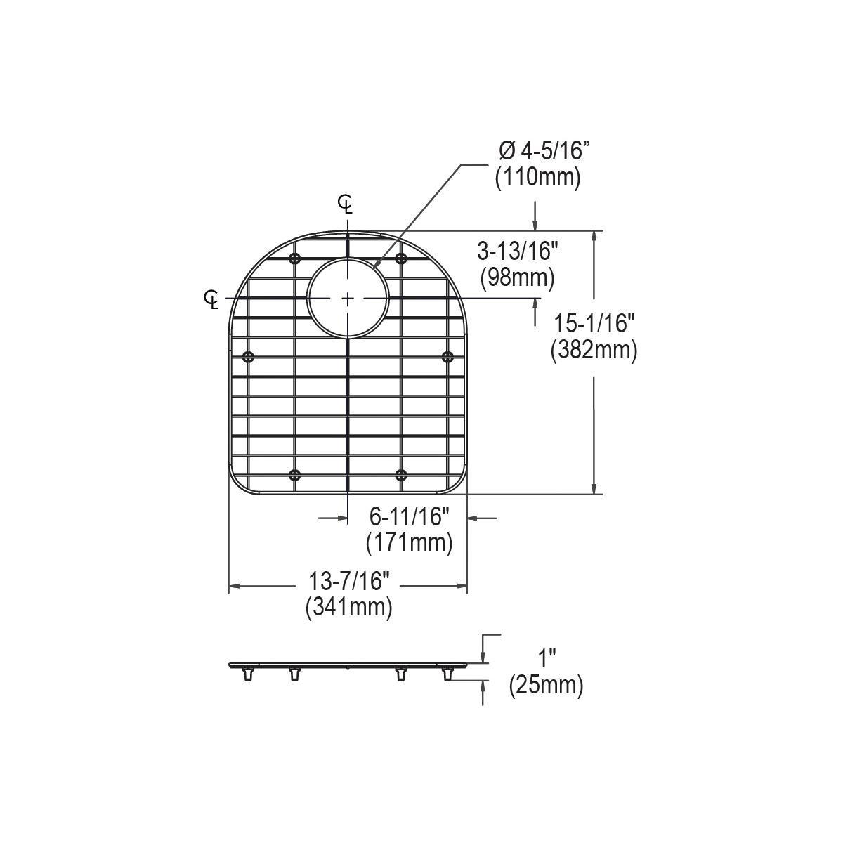 Dayton Stainless Steel Bottom Grid 
