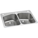 33 x 22 in. 3 Hole Stainless Steel Double Bowl Dual Mount Kitchen Sink in Lustrous Satin