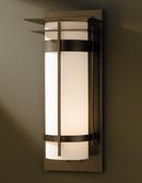 25-9/10 in. 100W 1-Light Extra Large Top Plate Outdoor Sconce in Black