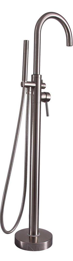 California Energy Commission Not Registered Thermostatic Free Standing Tub Filler With Hand Shower Brushed Nickel 