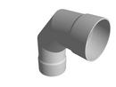 16 in. Hub Fabricated Straight and DWV Schedule 40 PVC 90 Degree Elbow