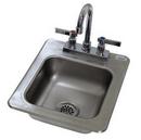 Advance Tabco Stainless Steel 19 x 19 in. 2 Hole Single Bowl Drop-in Kitchen Sink 
