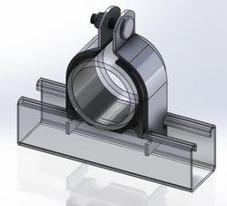 1/4 in. Stainless Steel Cushion Strut Clamp