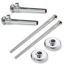 Forged Brass Wheel Handle Set Screw Flange in Polished Chrome