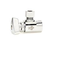 1/2 x 3/8 in. IPS x OD Tube Loose Key Angle Supply Stop Valve in Chrome Plated